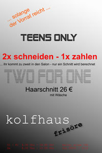 Link Two for One-Kolfhaus-Friseure-Halle-Westfalen